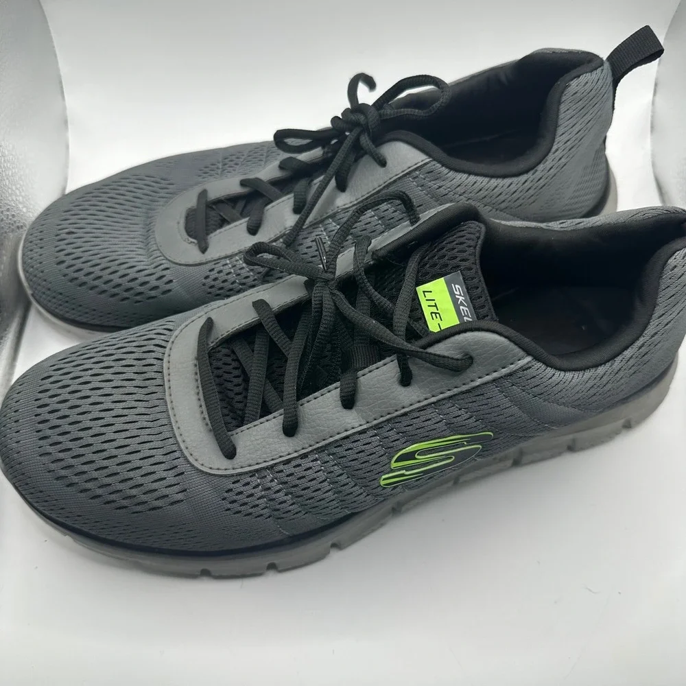 Skechers Skech-Lite Pro Mens 14 Wide Charcoal Black Sneakers 232081W